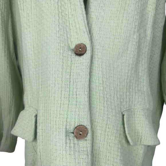 Free People Like A Cloud Blazer Light Green X-Large NWT - Picture 8 of 11